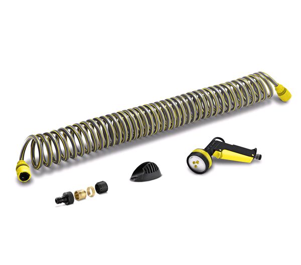садовый комплект со спираным шлангом karcher насадки-распылители и пистолеты для полива 