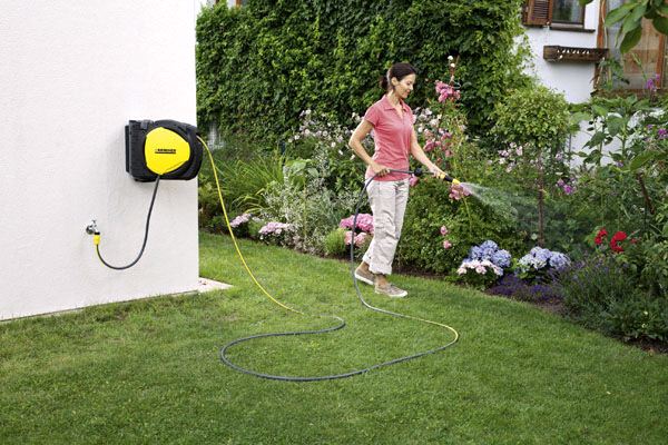 автоматическая катушка karcher cr 7.220 premium со шлангом primoflex 1/2" 20м садовые шланги и тележки для шлангов karcher Karcher